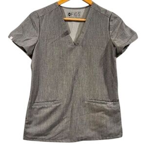 Figs NWOT Casma 3 Pocket V-Neck Scrub Top Size XXS Color Graphite